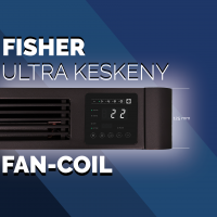 FISHER parapet/mennyezeti fan-coil, 2,65 kW, fekete